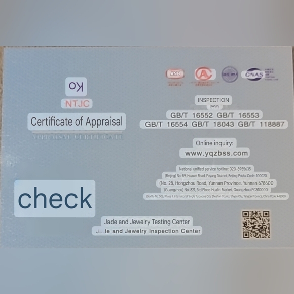 Certified Natural Gemstone Hotan Hetian Dark Green Carved Jade Pendant 53x38x8mm - Picture 7 of 9